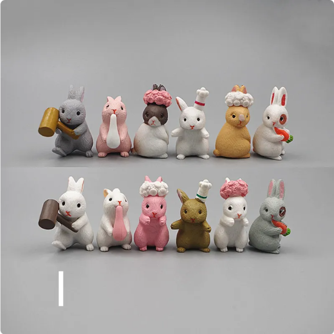 Mini resin animal figurines for DIY micro-landscape decor with detailed, colorful resin craftsmanship