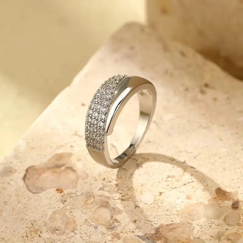 elegant adjustable sparkle ring with modern luxurious design