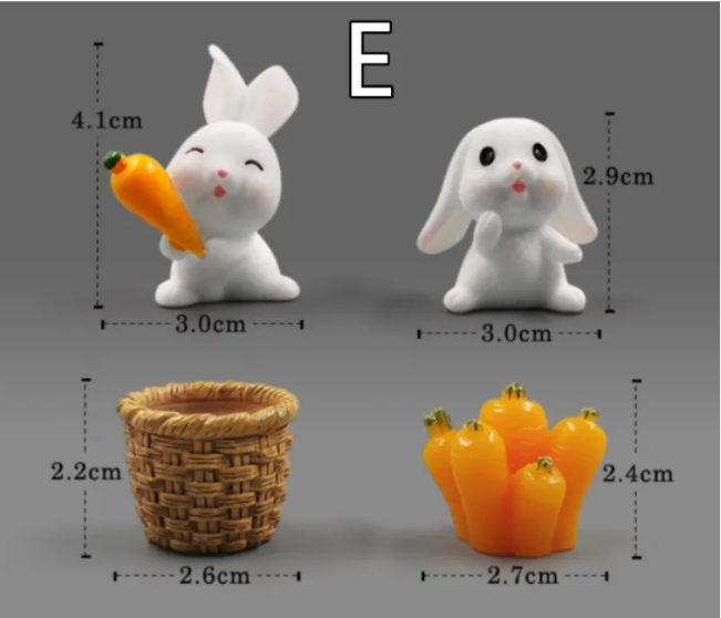 Mini resin animal figurines for DIY micro-landscape and home décor