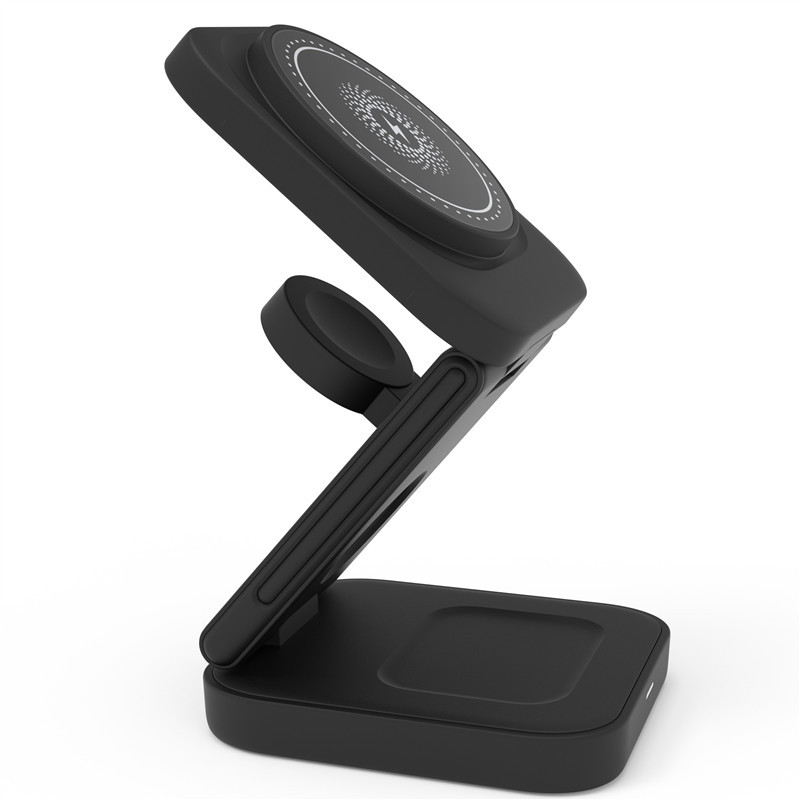 3 in 1 foldable wireless charger for iPhone, Apple Watch, and AirPods