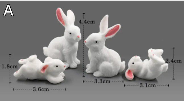Mini resin animal figurines for DIY micro-landscape decor and home decoration