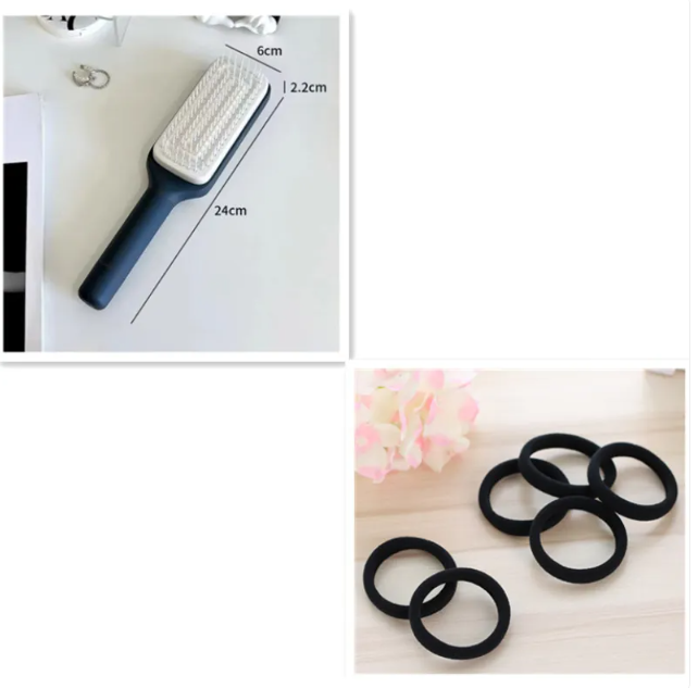 4 in 1 self cleaning hair brush with anti static and rotating design