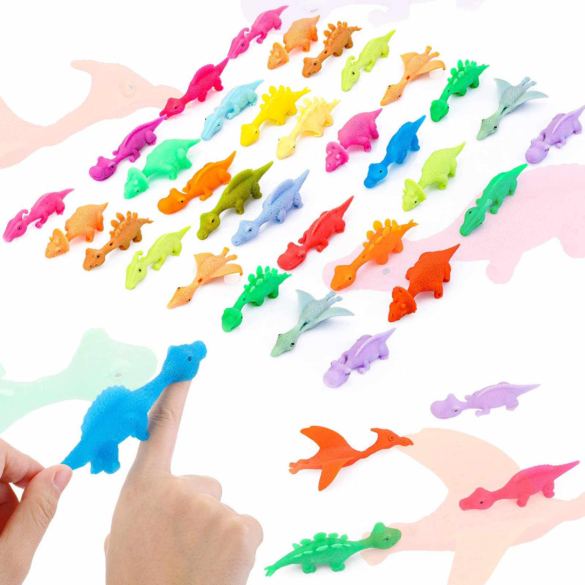 Slingshot Dino-Launch finger toys launching cute dinosaur figures for portable prehistoric play