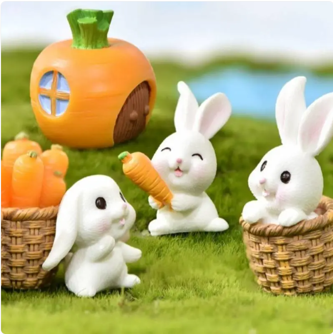 Mini resin animal figurines for DIY micro-landscape decor with detailed craftsmanship