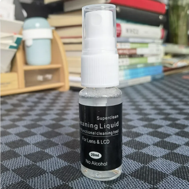 50ml bottle of Crystal Clear Lens Cleaner for DSLR lenses