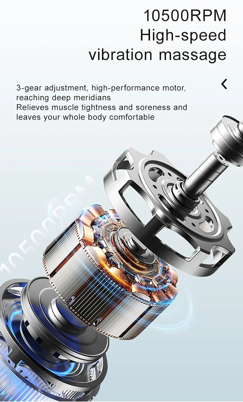 Electric deep tissue massage blade with heating and vibration features