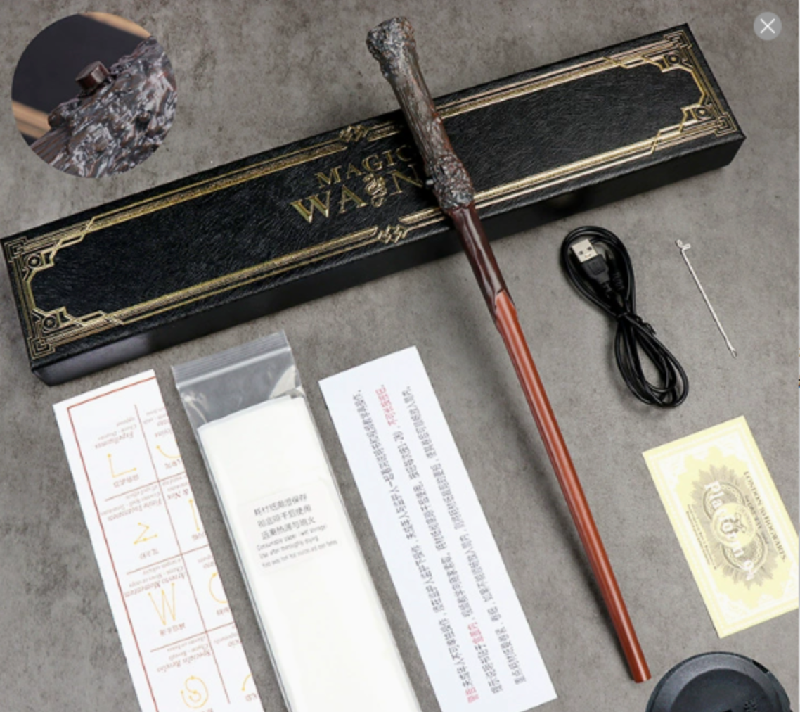Fireball Magic Wand toy with shootable fireball effect for cosplay and magic practice