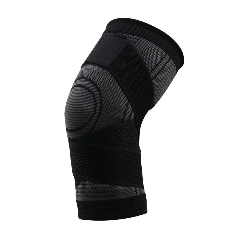 Men's compression knee brace providing support during sports and fitness activities