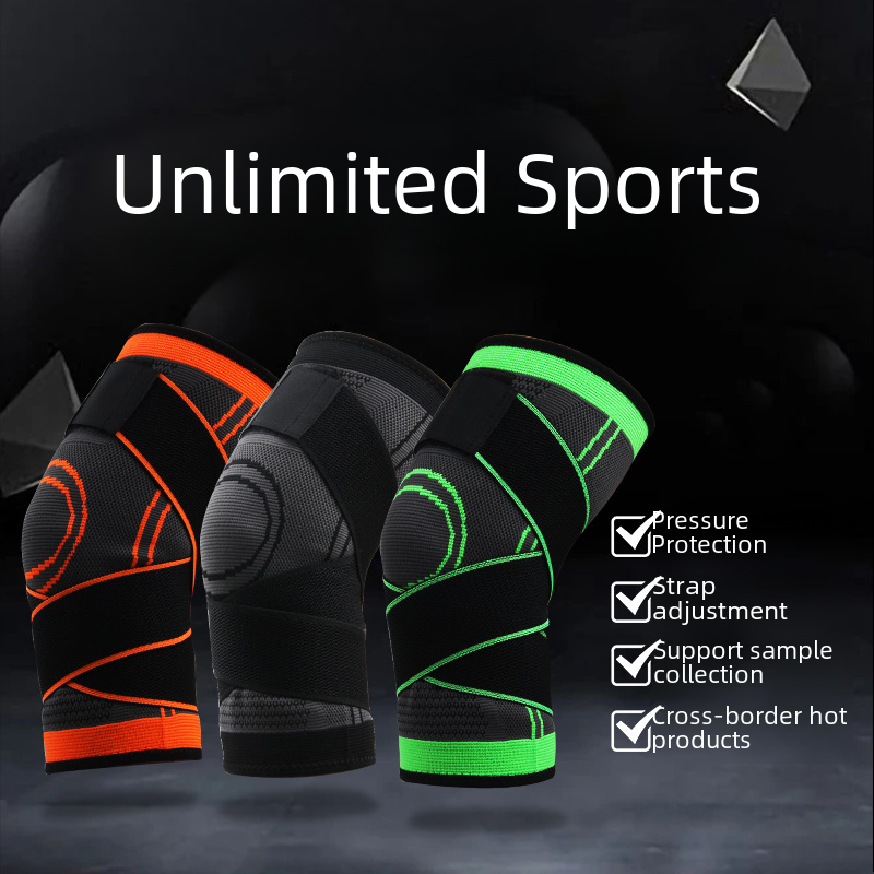 Men's compression knee brace for sports and fitness support