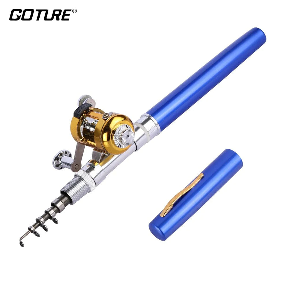 compact mini pocket fishing rod made with durable aluminum