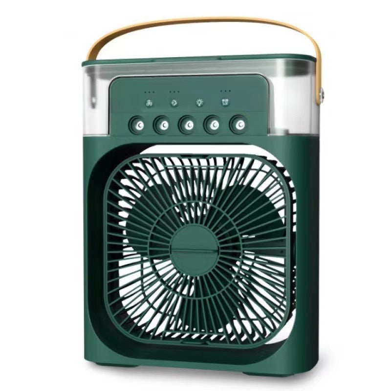 portable 3-in-1 air cooler fan with humidifier and led lights