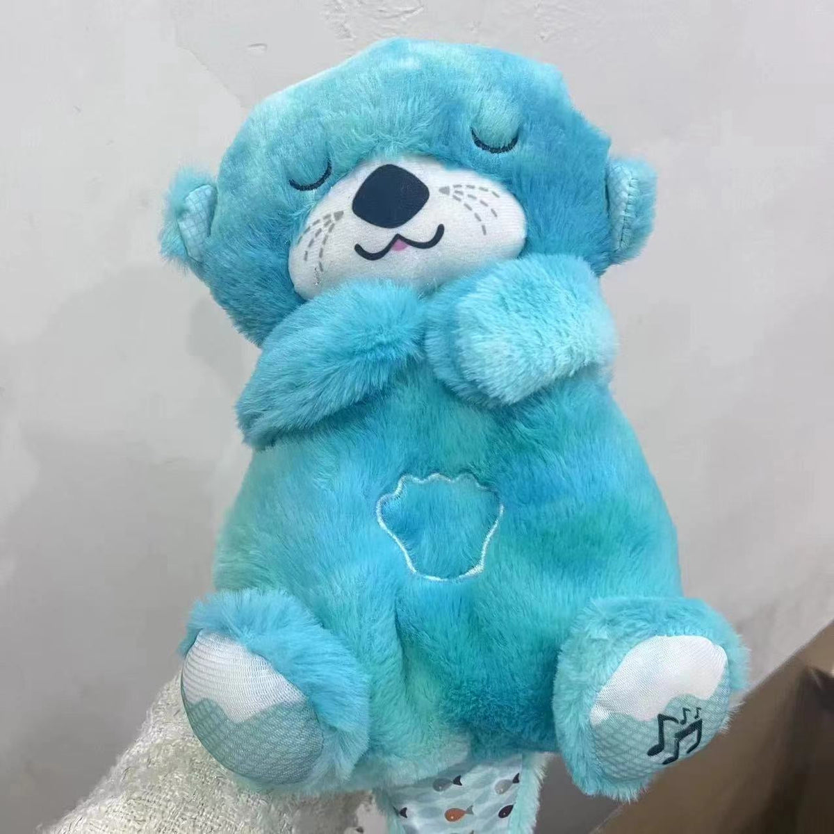 Sound Machine Soothe 'n Snuggle otter plush baby toy with music lights and breathing motion