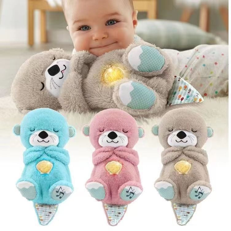 Sound Machine Soothe n Snuggle otter plush with music lights and breathing motion for babies