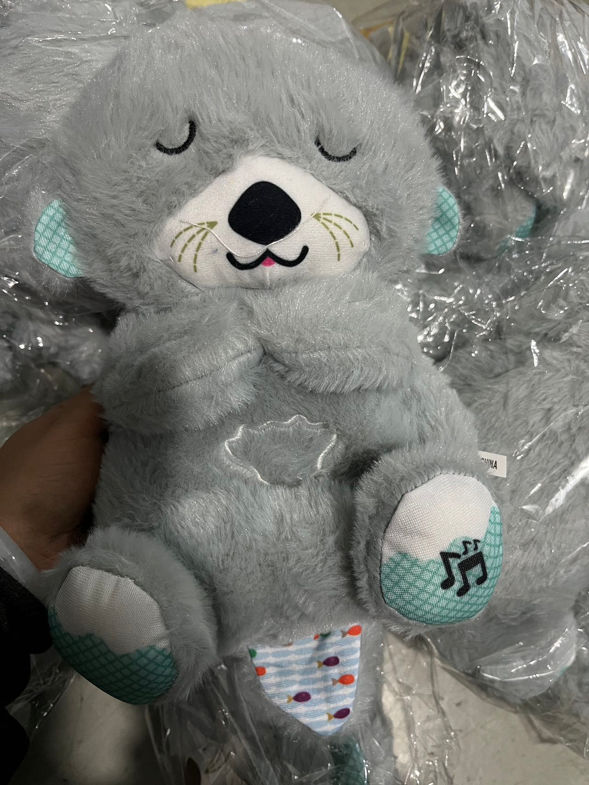 Sound Machine Soothe 'n Snuggle Otter plush baby toy with lights and music