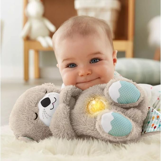 sound machine soothe n snuggle otter plush baby toy with lights and music