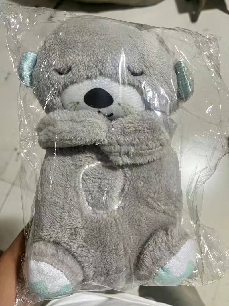 Sound Machine Soothe 'n Snuggle otter plush baby toy with music lights and breathing motion