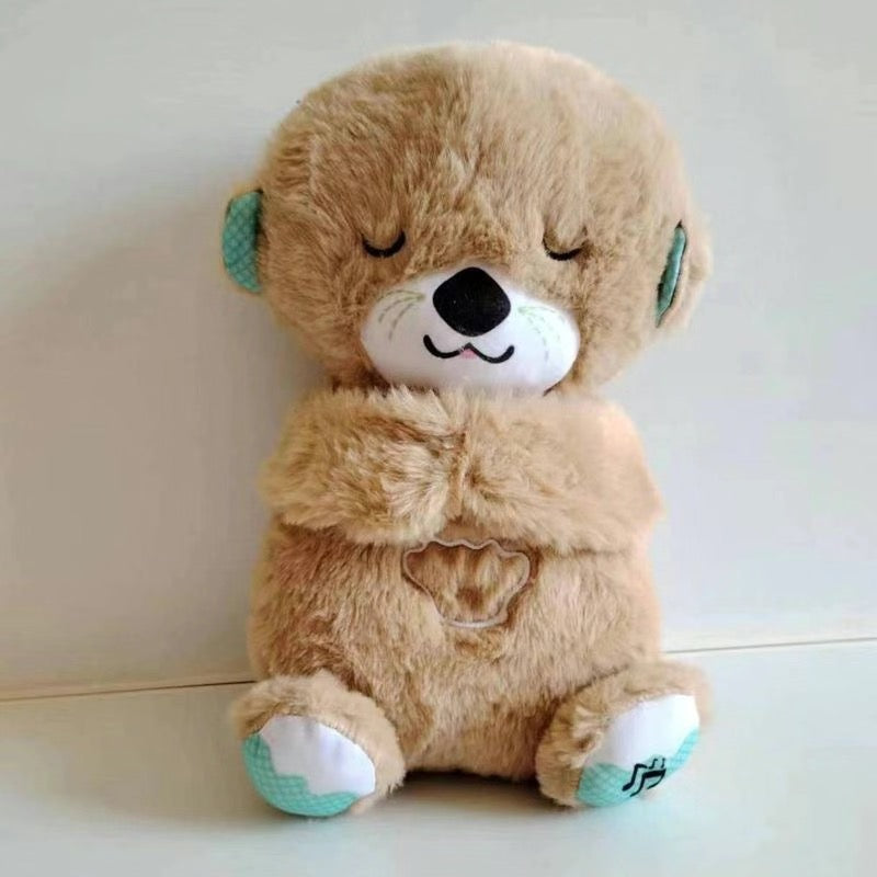 Sound Machine Soothe 'n Snuggle otter plush baby toy with music lights and breathing motion