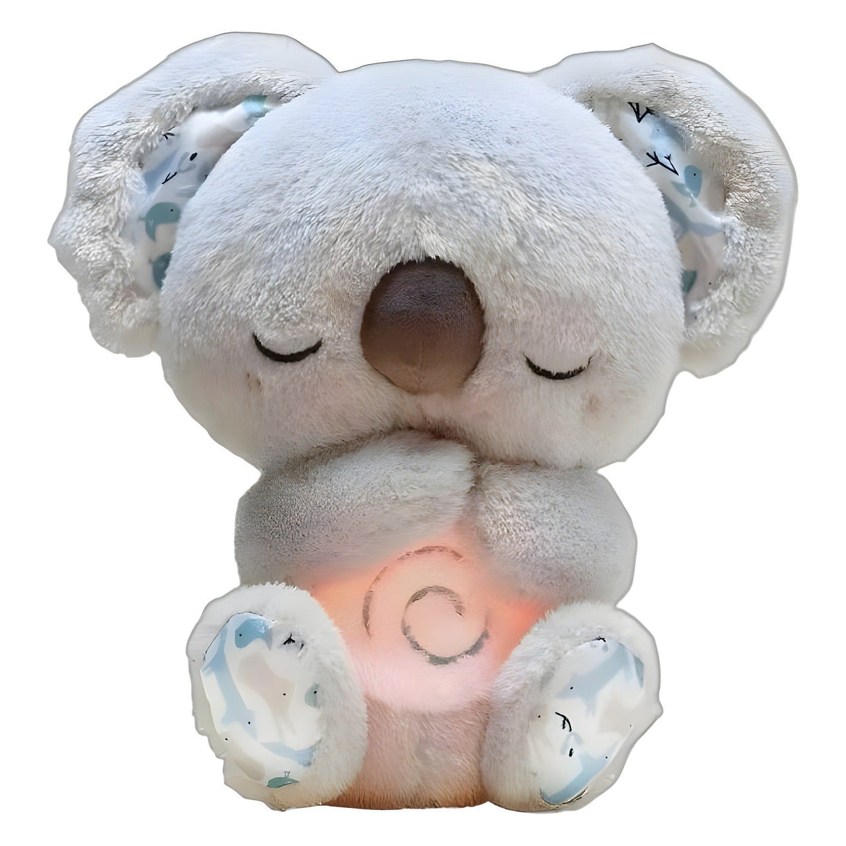 Portable plush otter sound machine soothe n snuggle with music lights and breathing motion