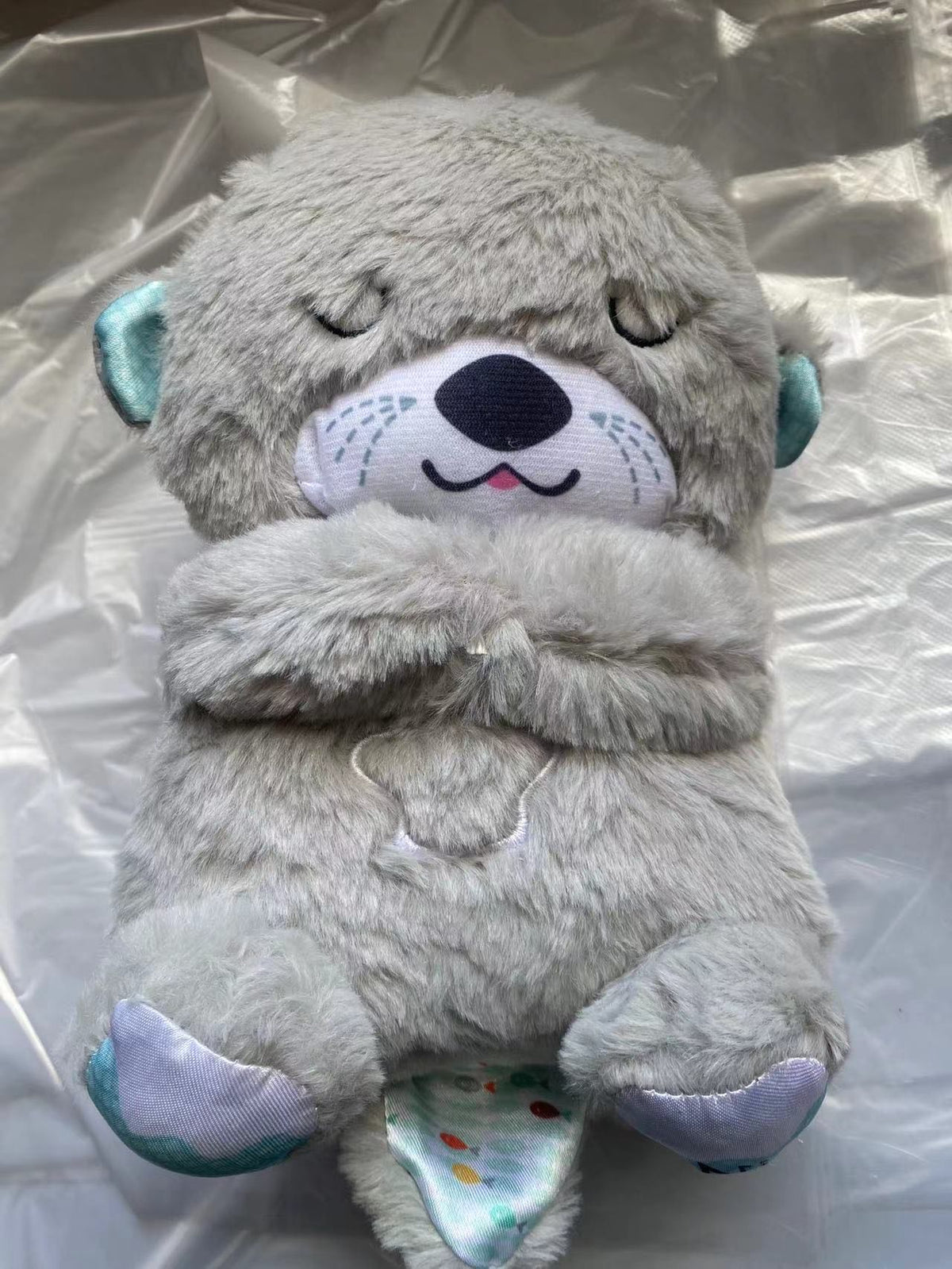 Sound Machine Soothe 'n Snuggle plush otter baby toy with lights and music