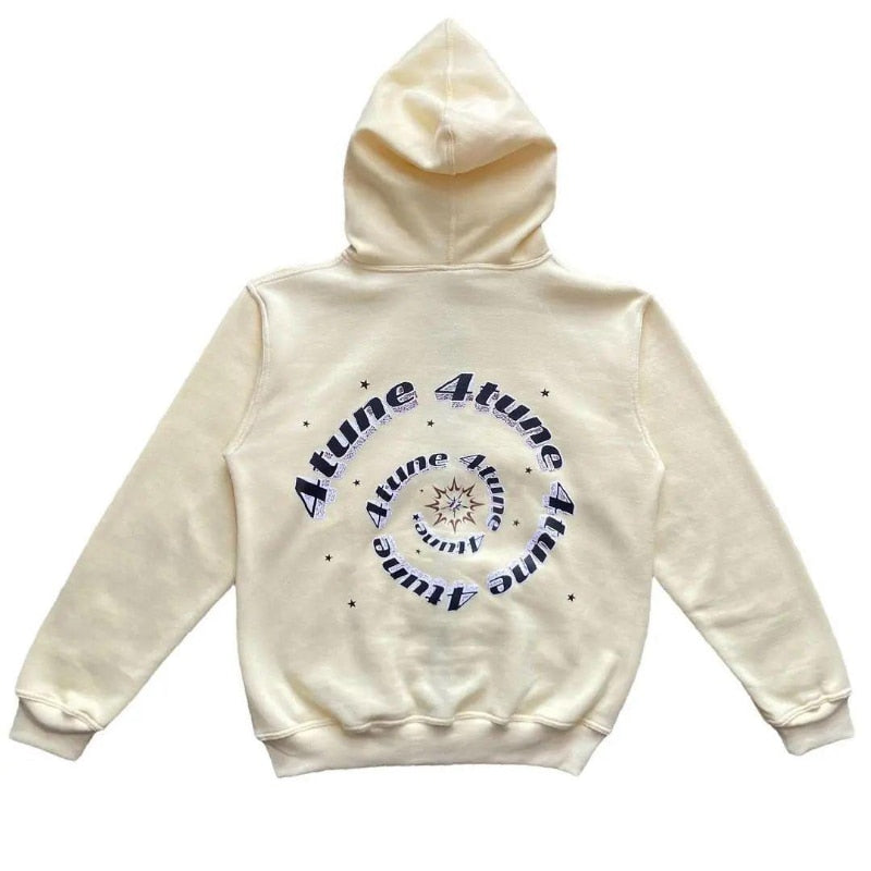 comfortable star printed zip up hoodie in casual style