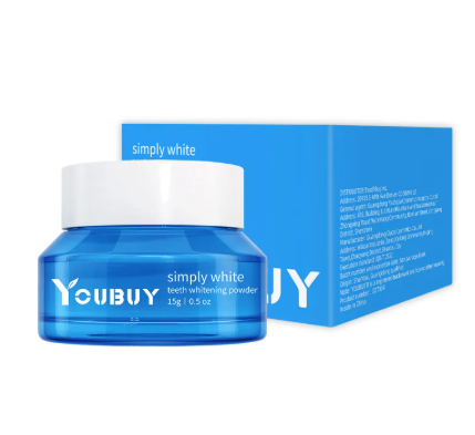 Teeth whitening brightening powder with toothbrush