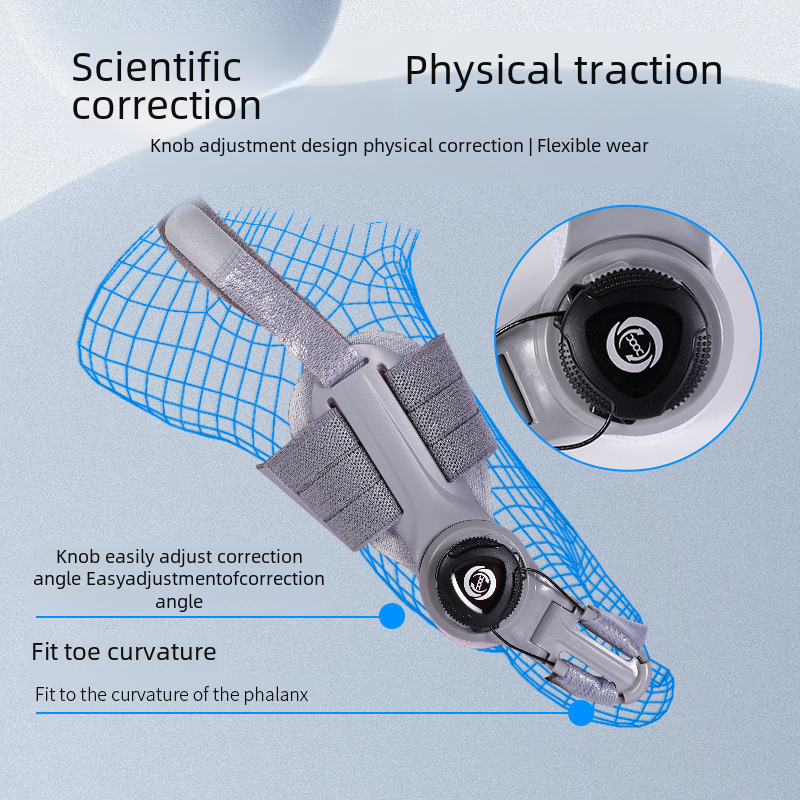Upgraded Adjustable Bunion Corrector with ergonomic thumb separator for foot comfort