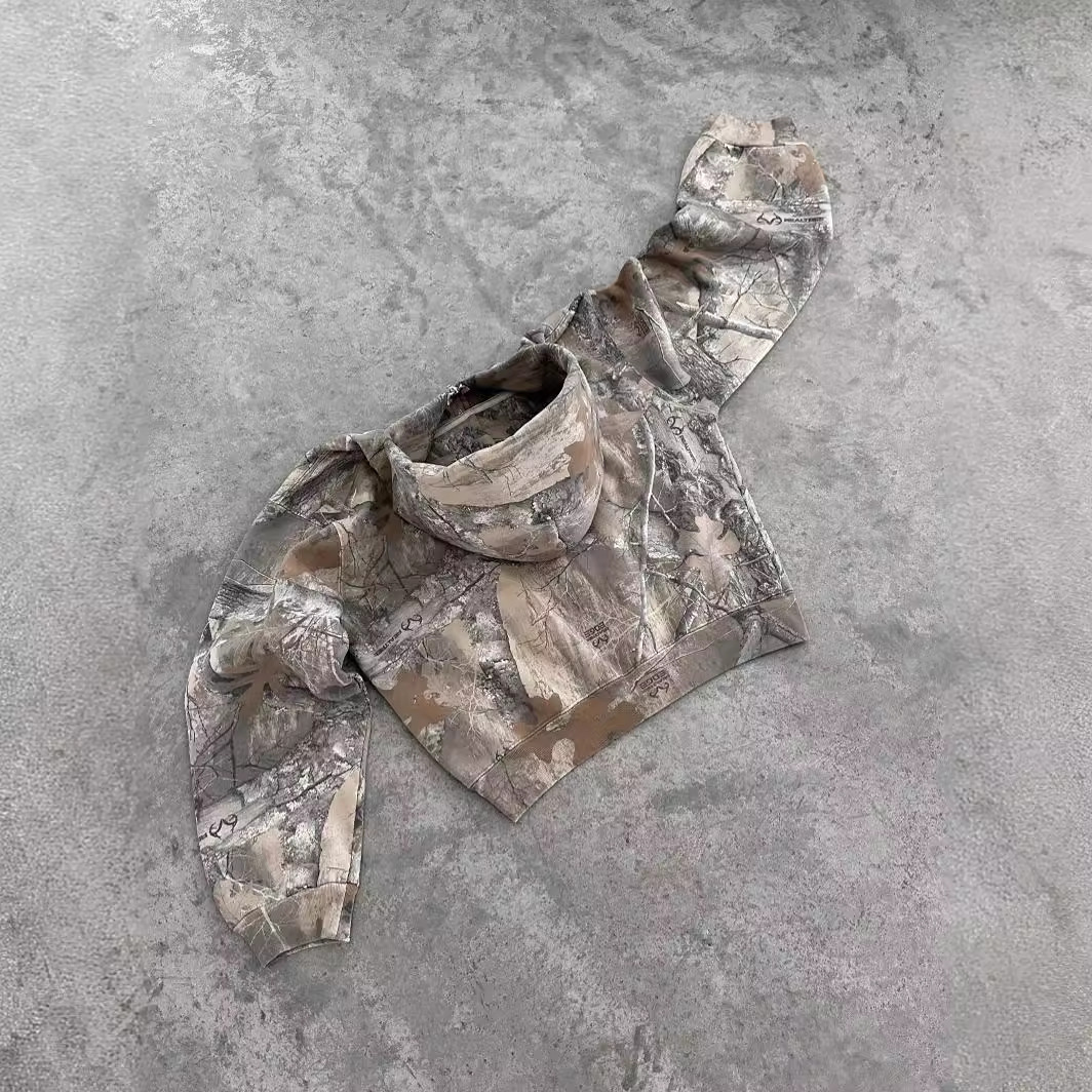 urban camo unisex oversized hoodie with adjustable hood