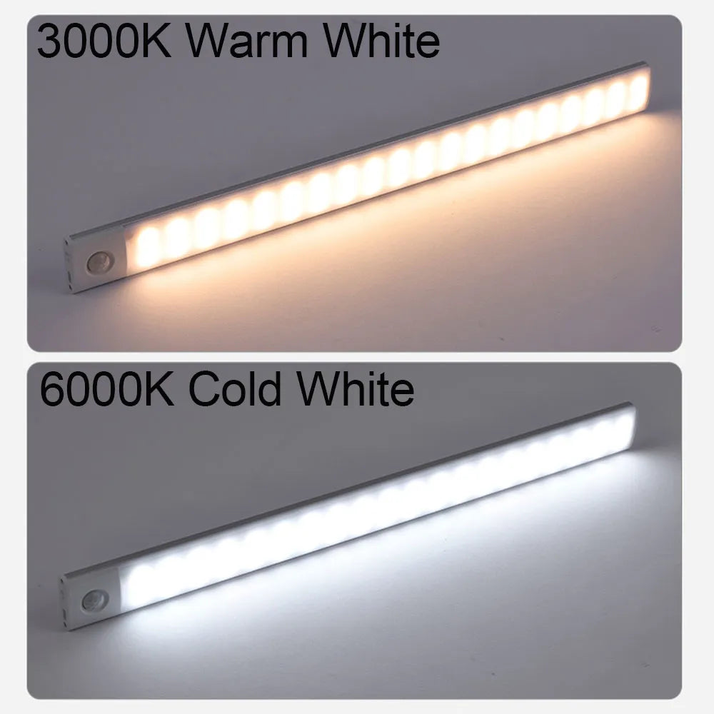 Wireless motion sensor LED light for hands-free energy-efficient lighting
