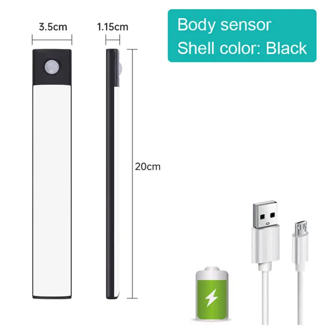 Wireless motion sensor LED light for hands-free energy-efficient illumination