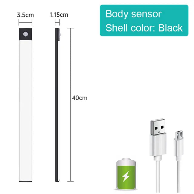 Wireless motion sensor LED light for hands-free energy-efficient illumination