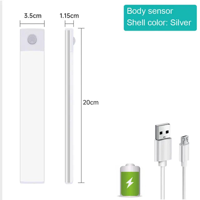 wireless motion sensor light with hands-free LED illumination